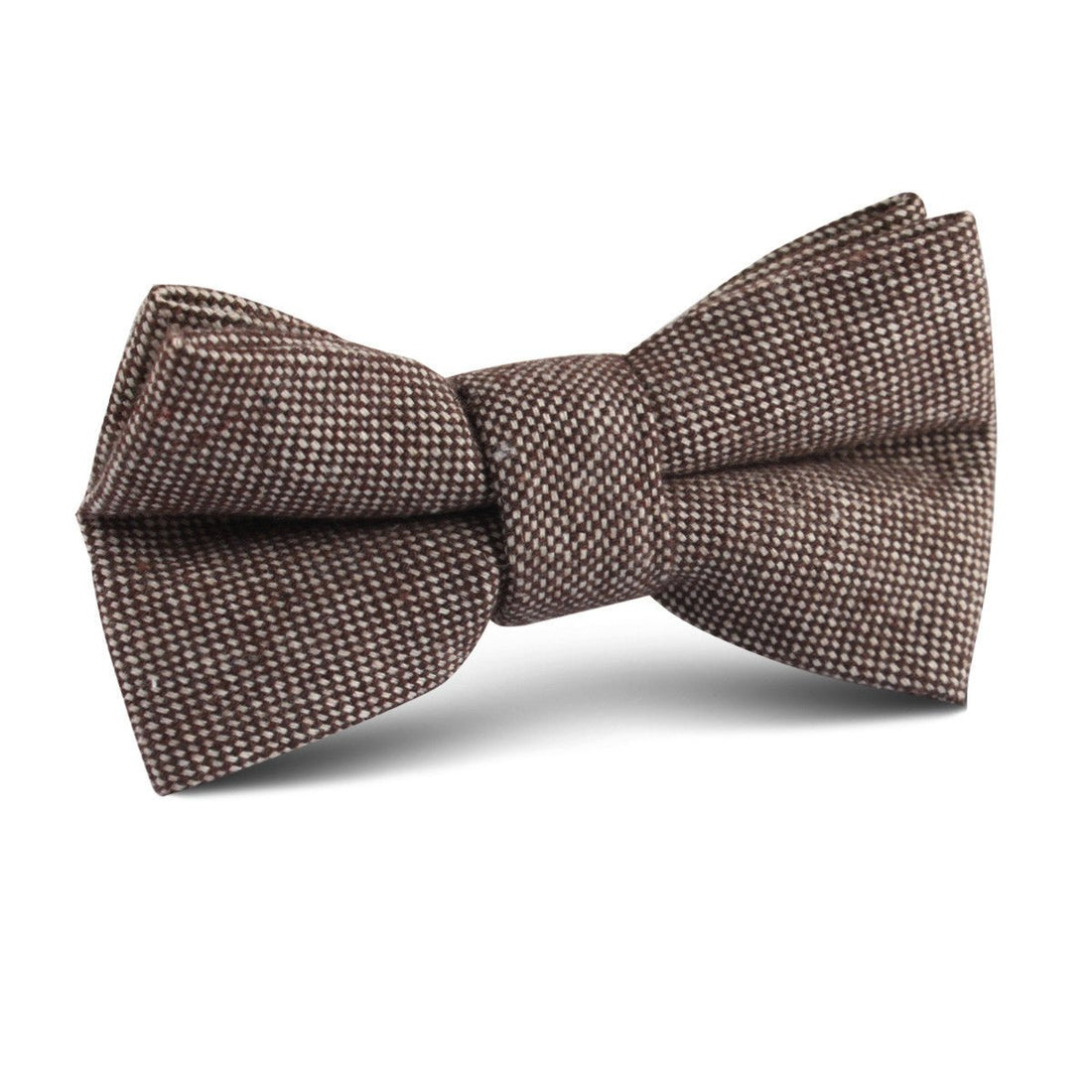 Brown Gingerbread Linen Kids Bow Tie