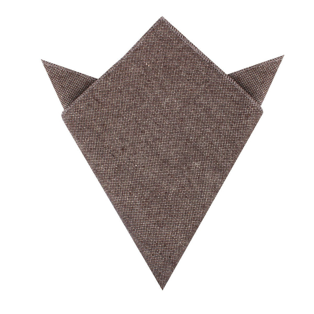 Brown Gingerbread Linen Pocket Square