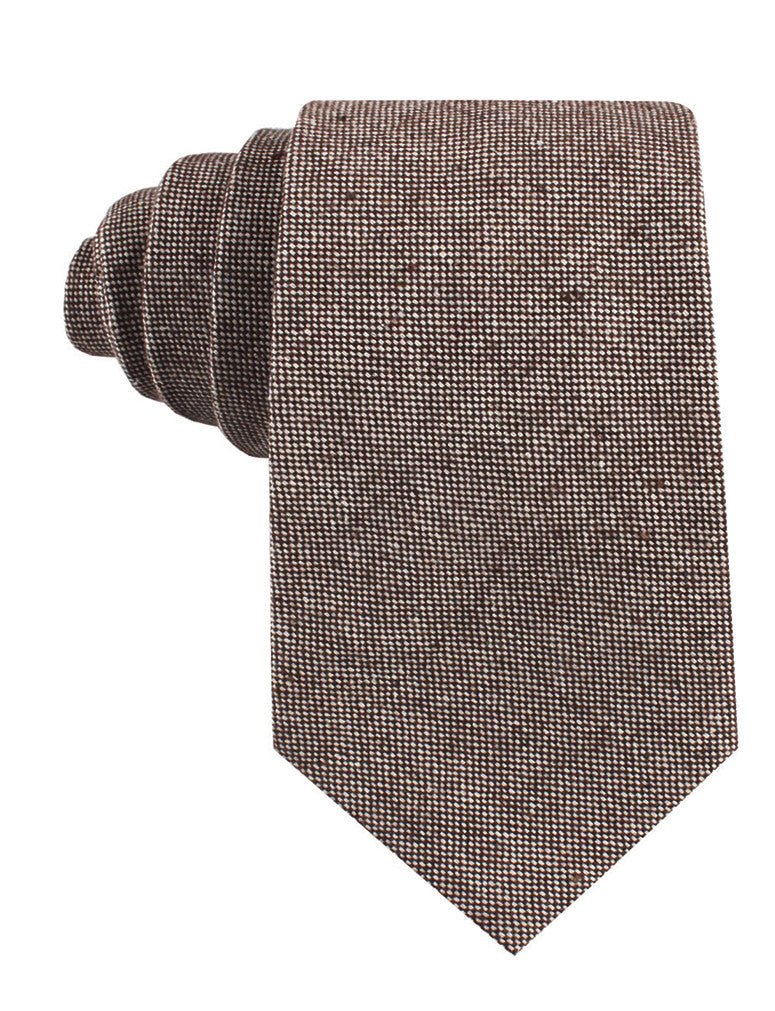 Brown Gingerbread Linen Tie