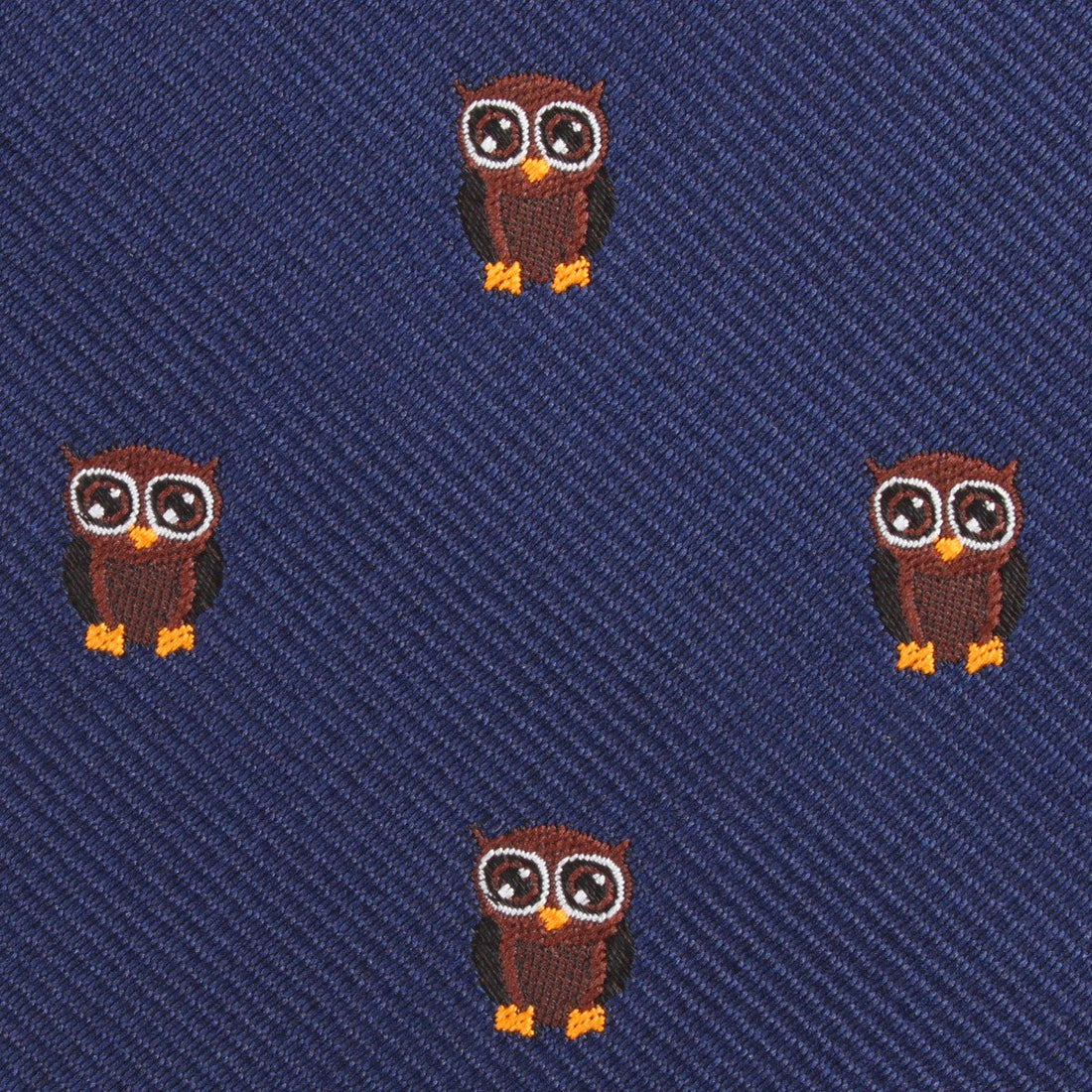 Brown Horned Owl Fabric Kids Bowtie