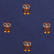 Brown Horned Owl Fabric Skinny Tie