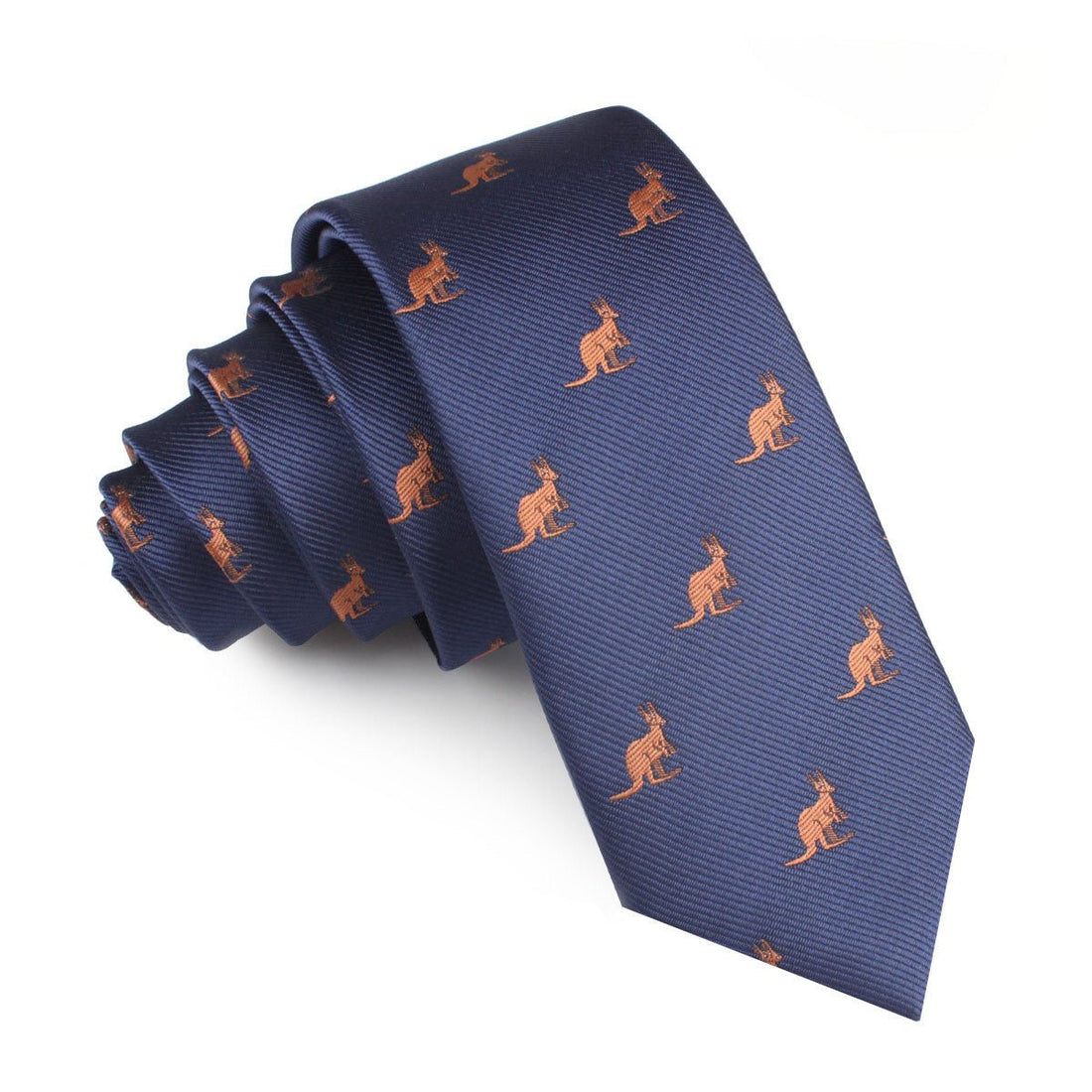 Brown Kangaroo Skinny Tie