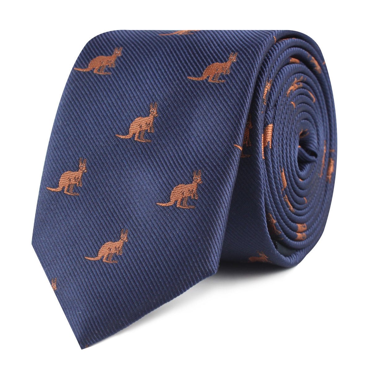 Brown Kangaroo Slim Tie