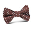 Brown Mini Polka Dots Kids Bow Tie