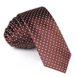 Brown Mini Polka Dots Skinny Tie