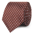 Brown Mini Polka Dots Skinny Ties