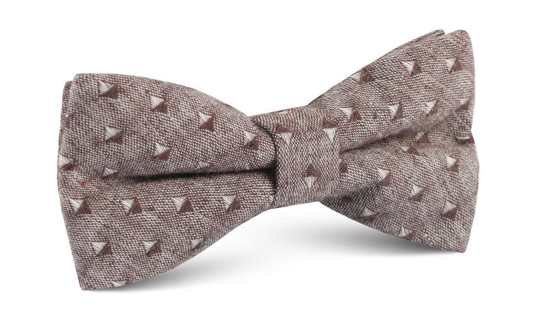 Inception Brown Linen Bow Tie