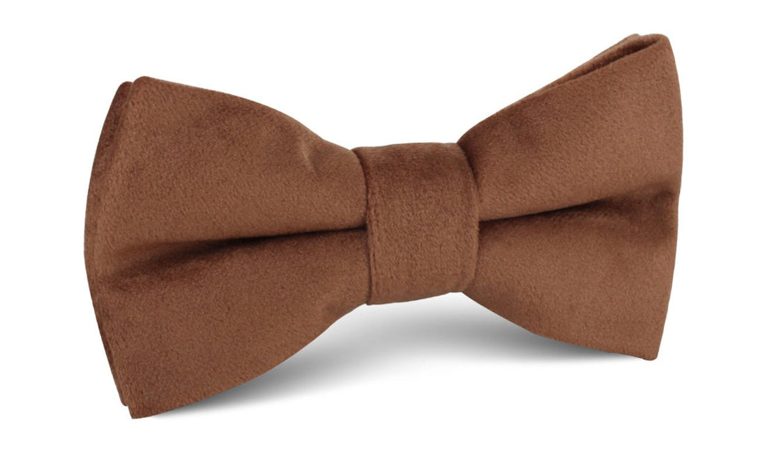 Brown Velvet Bow Tie