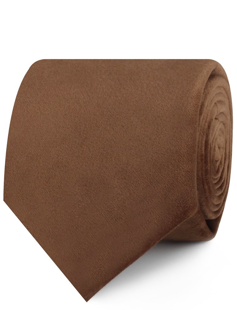 Brown Velvet Necktie Roll