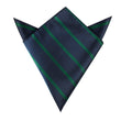 Brunswick Green Striped Pocket Square