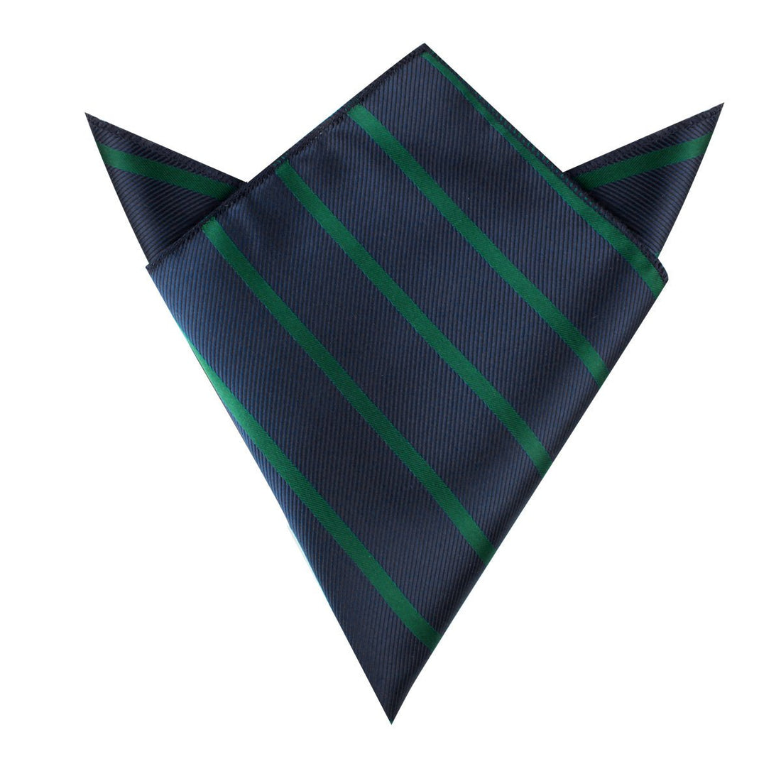 Brunswick Green Striped Pocket Square