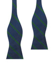 Brunswick Green Striped Self Bow Tie