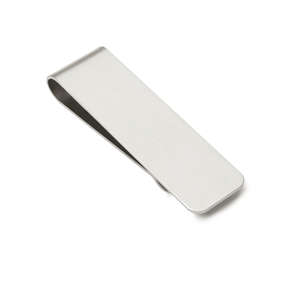 Brushed Silver Minimalist Money Clip