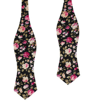 Bucharest Blossom Floral Diamond Self Bow Tie