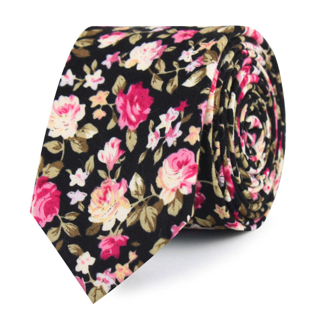 Bucharest Blossom Floral Slim Tie