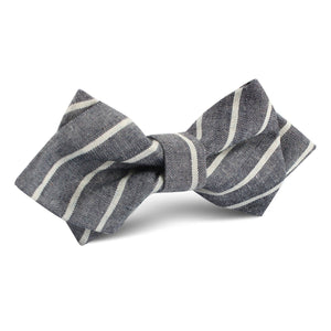 Budapest Pinstripe Diamond Bow Tie