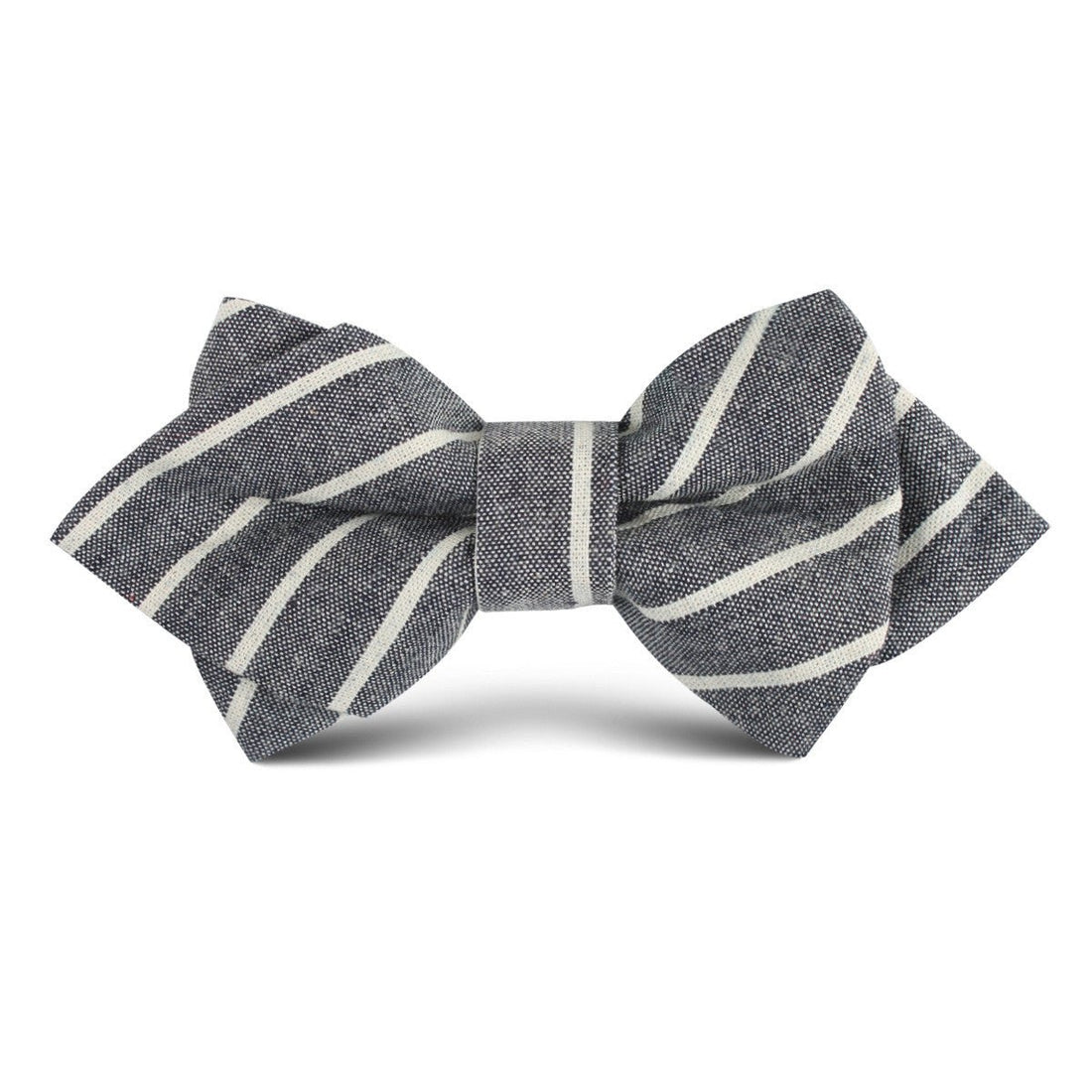 Budapest Pinstripe Kids Diamond Bow Tie