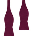 Burgundy Basket Weave Self Bow Tie