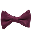 Burgundy Basket Weave Self Tied Bow Tie