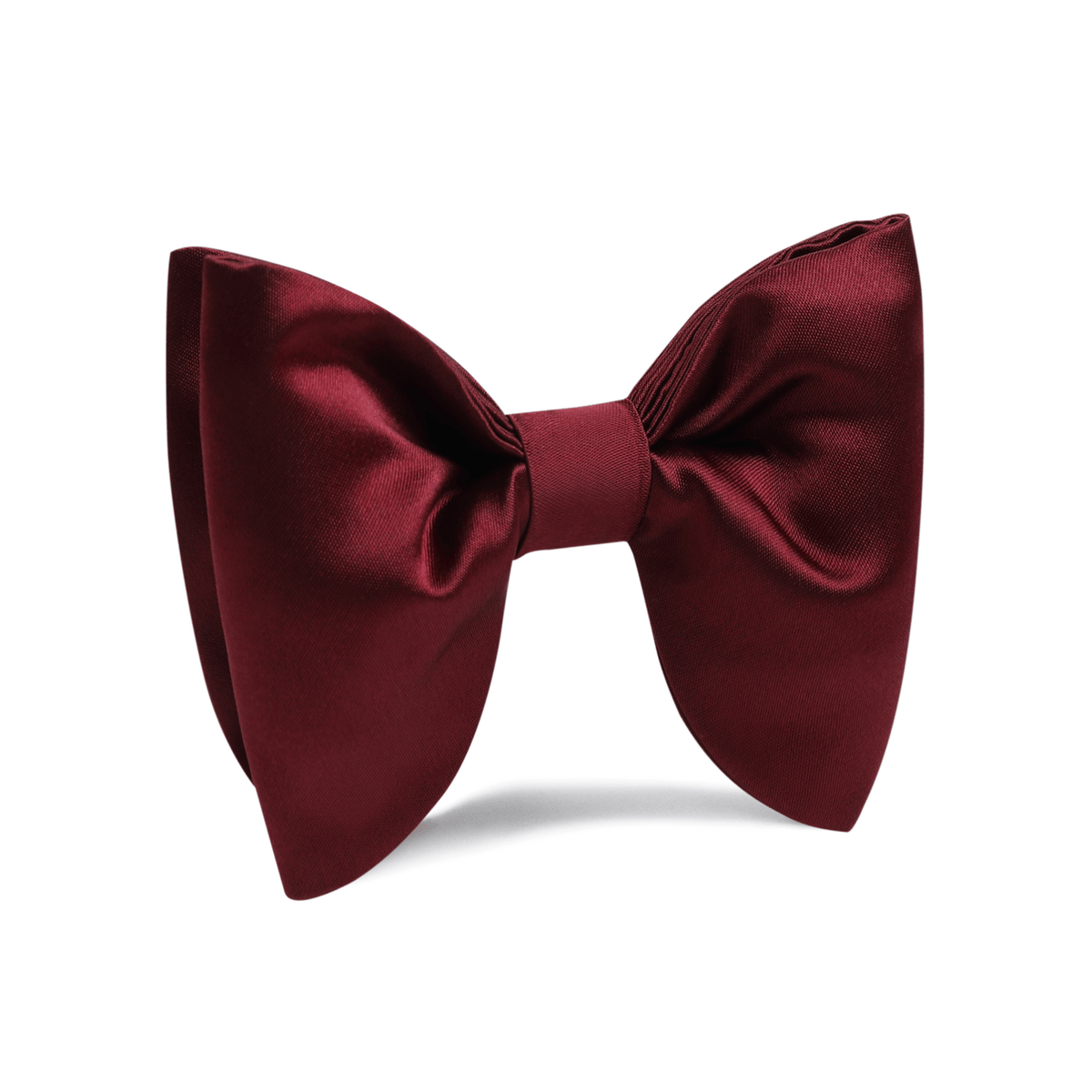 Burgundy Satin Butterfly Bow Tie