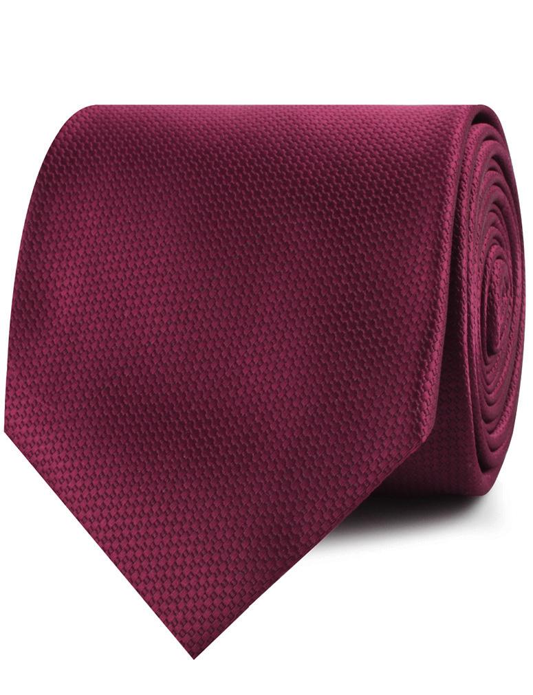 Burgundy Basket Weave Neckties