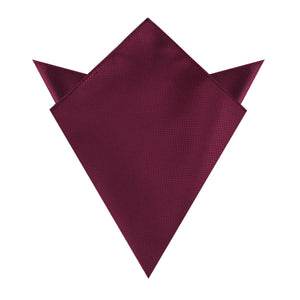 Burgundy Basket Weave Pocket Square