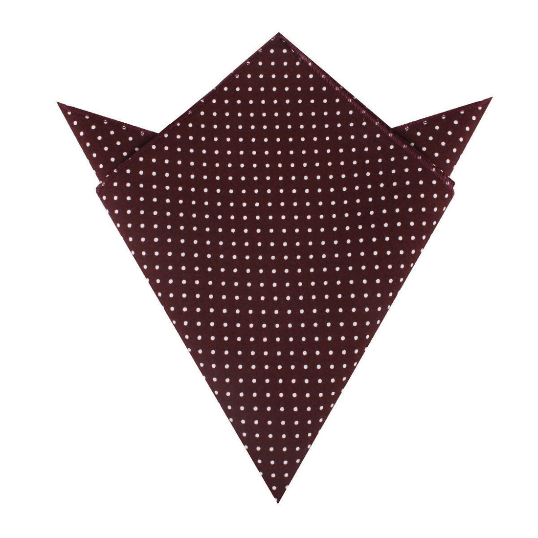 Burgundy Cotton Polkadot Pocket Square