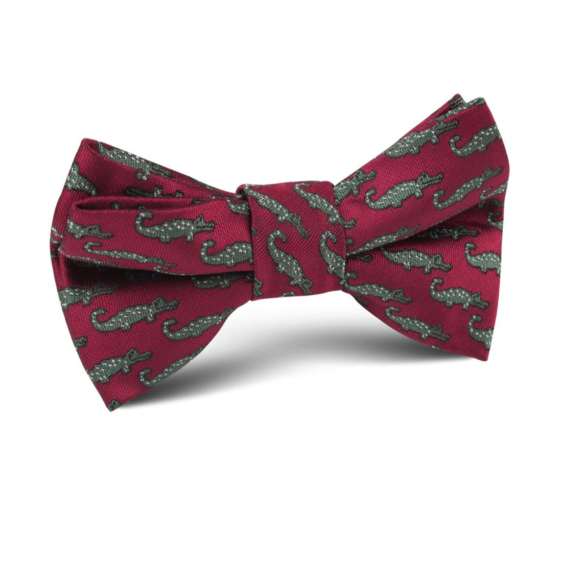 Burgundy Crocodile Dundee Kids Bow Tie