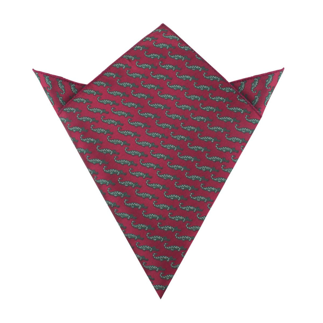 Burgundy Crocodile Dundee Pocket Square