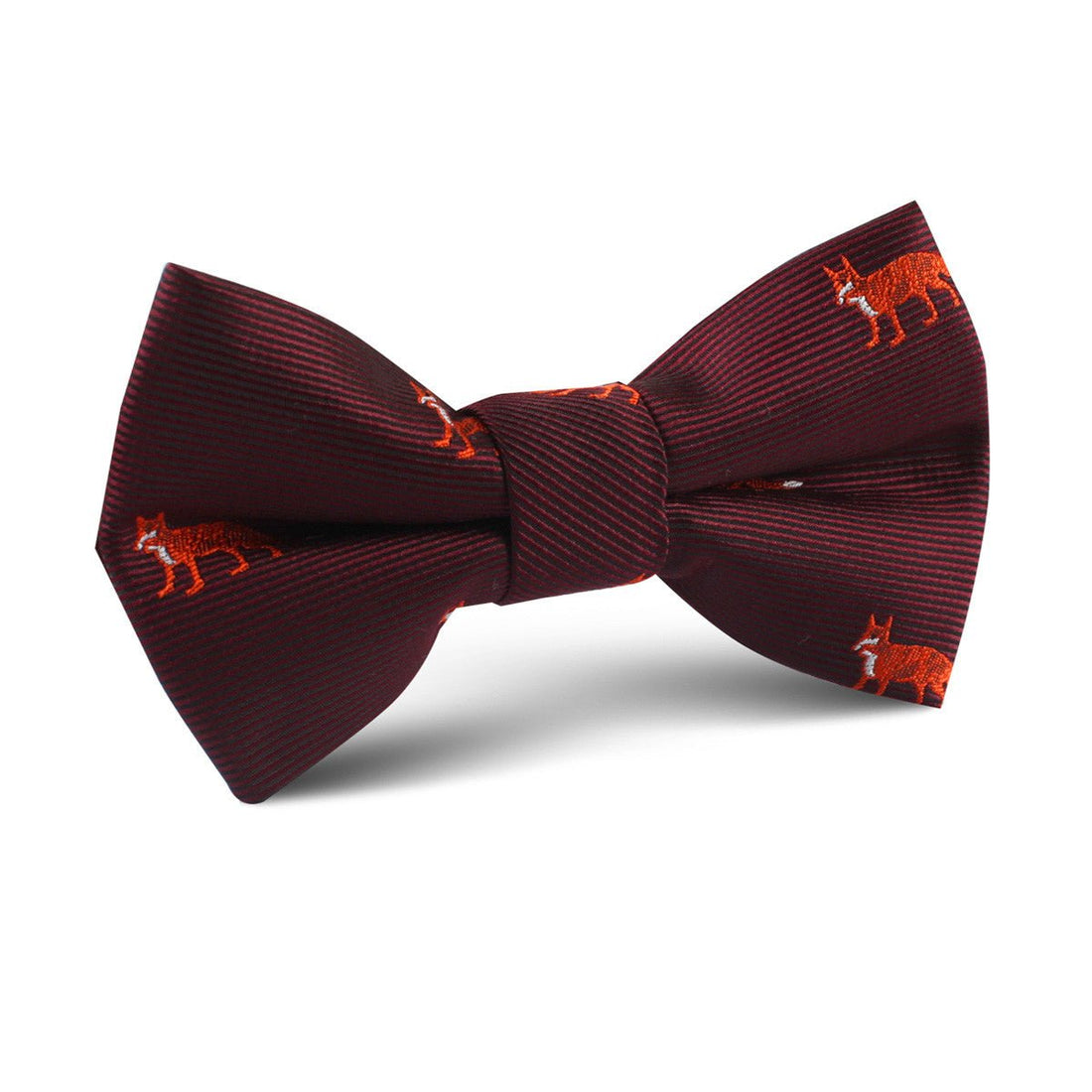 Burgundy Fox Kids Bow Tie