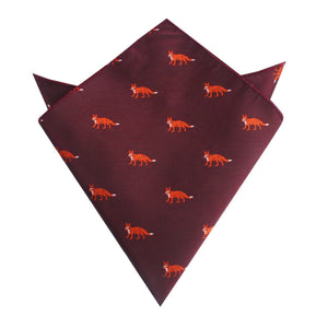 Burgundy Fox Pocket Square