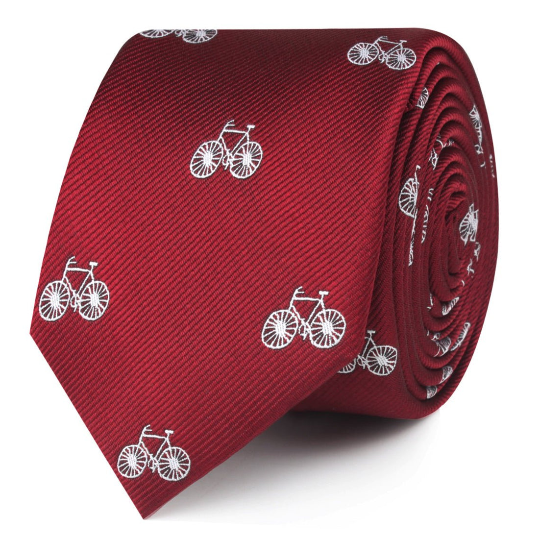 Burgundy French Bicycle Skinny Ties