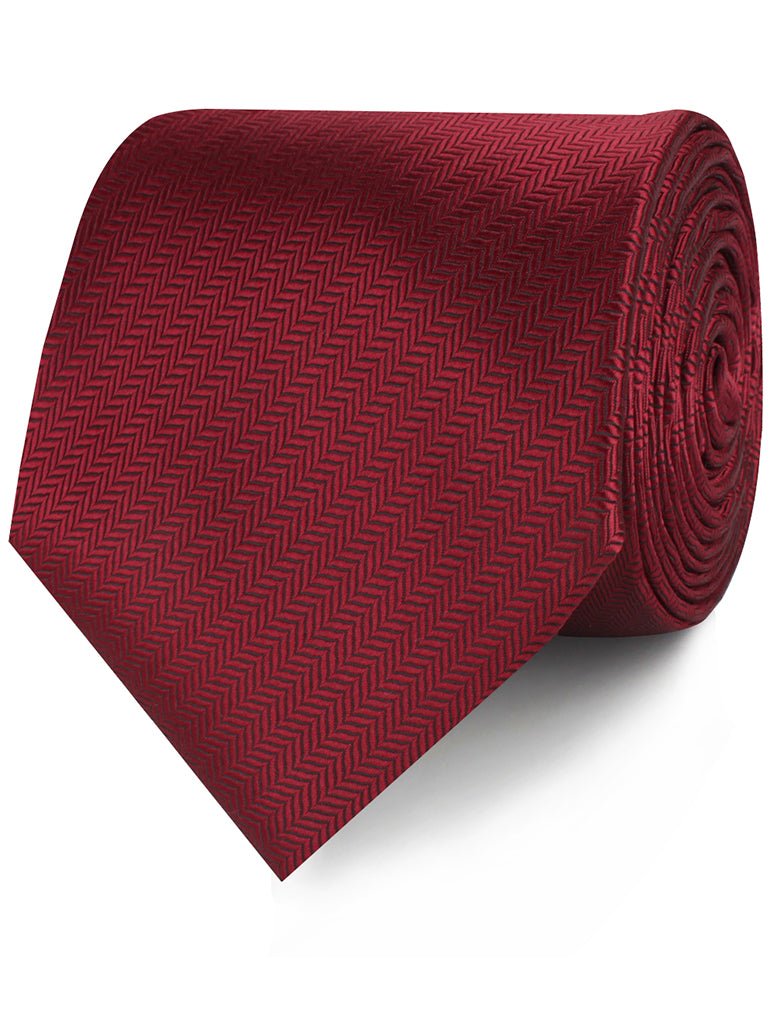 Burgundy Herringbone Neckties