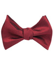 Burgundy Herringbone Self Tie Bow Tie