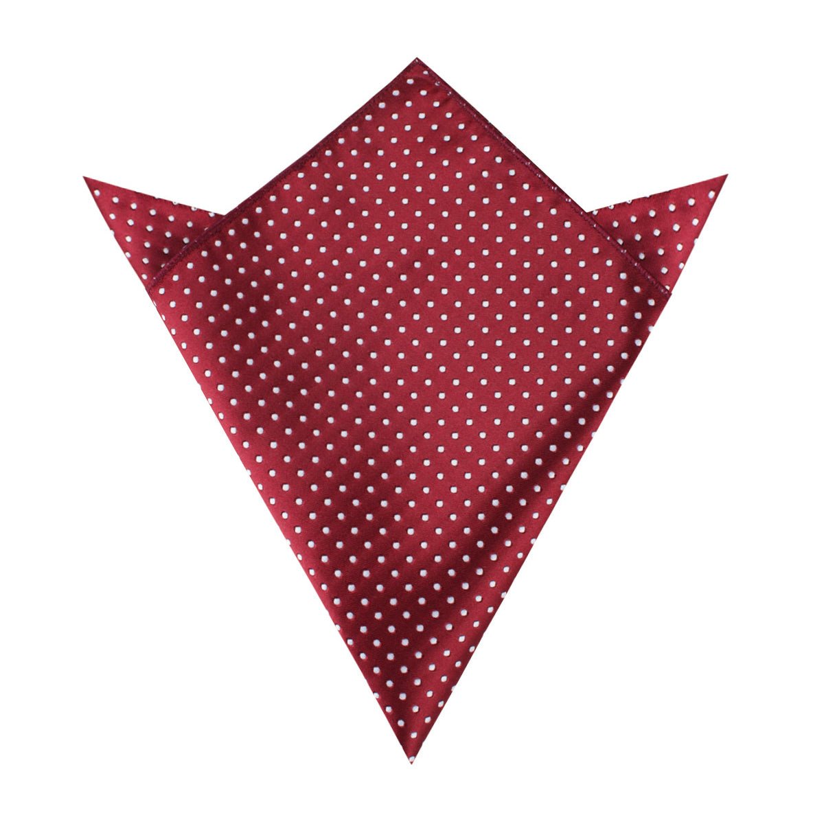 Burgundy Mini Polka Dots Pocket Square