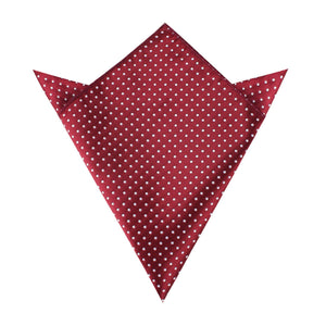 Burgundy Mini Polka Dots Pocket Square