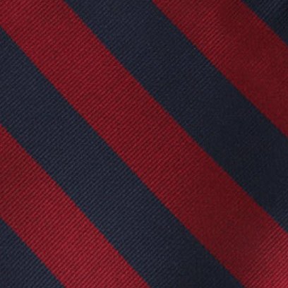 Burgundy & Navy Blue Stripes Fabric Kids Bowtie