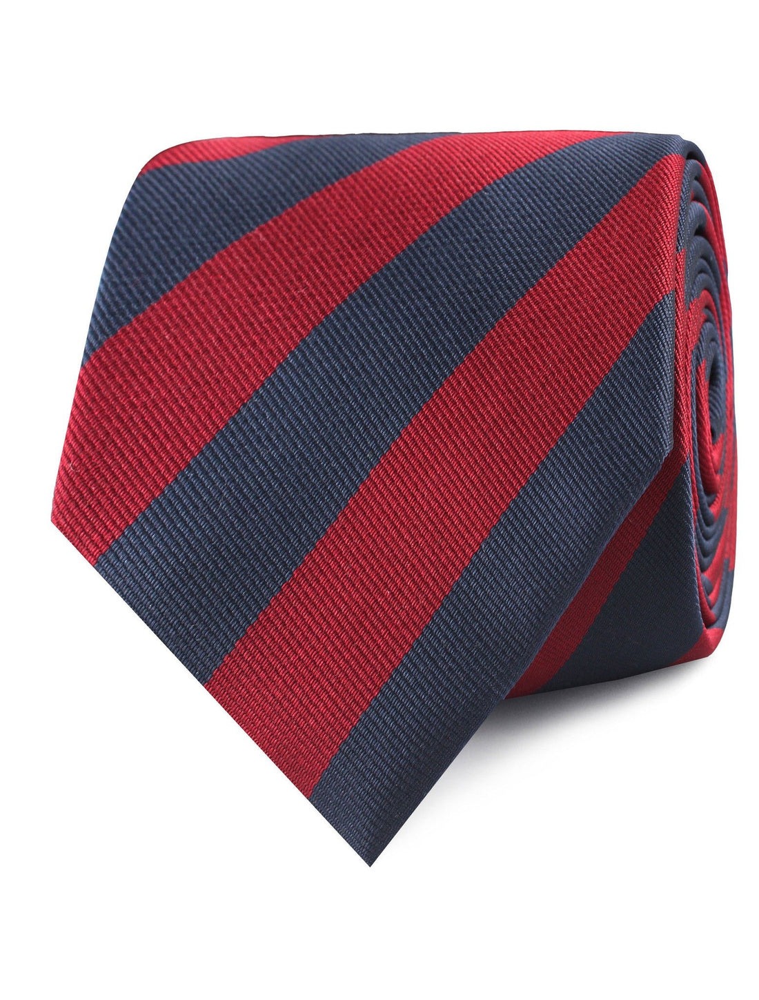 Burgundy & Navy Blue Stripes Necktie