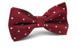 Burgundy Polka Dots Bow Tie