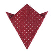 Burgundy Polka Dots Pocket Square