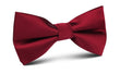 Burgundy Satin Bow Tie