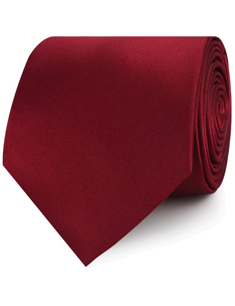 Burgundy Satin Neckties