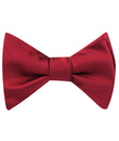 Burgundy Satin Self Tie Bow Tie