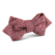 Burgundy Sharkskin Diamond Bow Tie