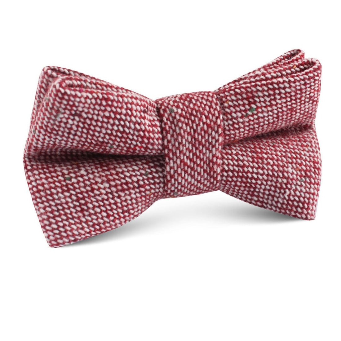 Burgundy Sharkskin Kids Bow Tie