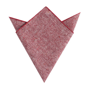 Burgundy Sharkskin Pocket Square