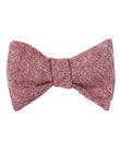 Burgundy Sharkskin Self Bow Tie