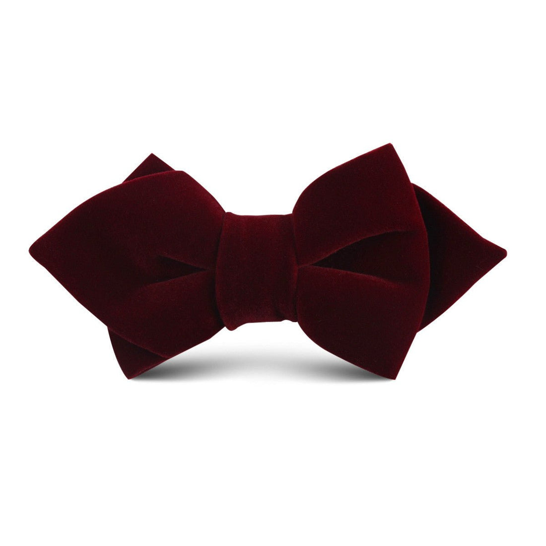 Burgundy Velvet Kids Diamond Bow Tie