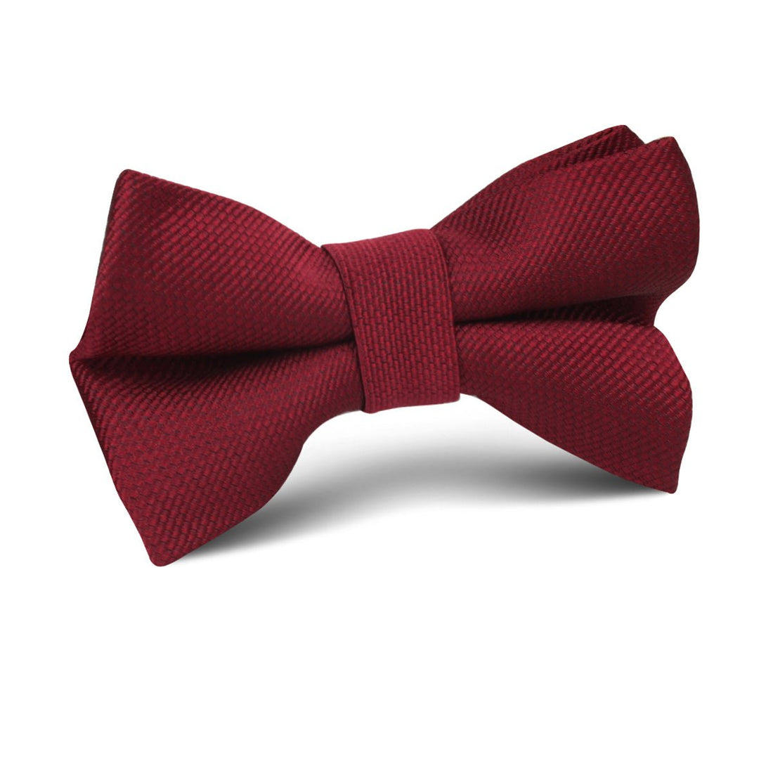 Burgundy Weave Kids Bow Tie