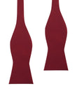 Burgundy Weave Self Bow Tie